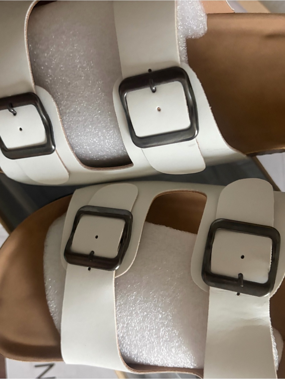 Yoki White Slip-On Sandals